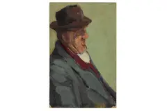 Untitled by Cuillin Bantock, 1970, oil on board, offered Aug 2021