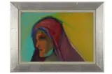 Untitled by Jeff Hoare, acrylic on paper, offered Aug 2021
