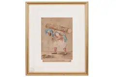 Untitled by G.C Clarke, watercolour and black, offered Aug 2021