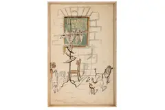 Untitled by John Stanton Ward, 1953, ink, offered Aug 2021