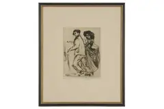 Untitled by Henry Rayner, etching, offered Aug 2021