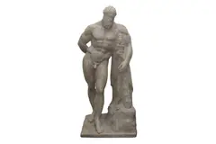 After the antique, a classical sculpture of the farnese hercules by Pure White Lines, sculpture, offered Aug 2021