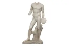 After polyclitus, a classical sculpture influenced by discophoros by Pure White Lines, sculpture, offered Aug 2021