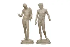 After the antique, a pair of classical roman inspired sculptures by Pure White Lines, sculpture, offered Aug 2021