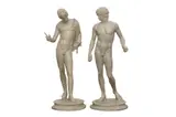 After the antique, a pair of classical roman inspired sculptures by Pure White Lines, sculpture, offered Aug 2021