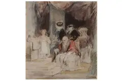 Untitled by David Wilkie, Watercolour over pencil; Together with John Scarlett Davis's, offered Jul 2021