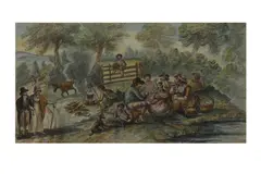 Untitled by John Nixon, ink and watercolour, offered Jul 2021