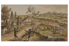 Untitled by John Nixon, ink and watercolour, offered Jul 2021