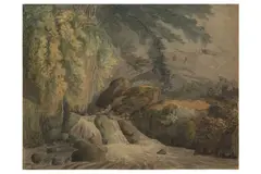 Untitled by William Day, ink and watercolour, offered Jul 2021