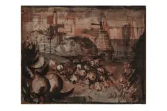 Untitled by Alan Reynolds, ink and bistre, offered Jul 2021