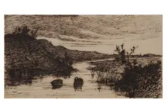 Untitled by Louis John Steele, ink, offered Jul 2021