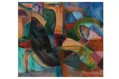 Untitled by Alan Thornhill, oil on canvas, offered Jul 2021