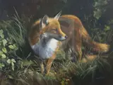 The Fox' signed, 1976 Stacy-Marks label verso 16 x 21in by Frank Wootton, oil on canvas, sold Dec 2019