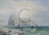 WatercolourGibraltarsigned lower right8 by General Sir John Miller Adye, watercolour, sold Dec 2019