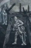 Death and the Soldier' 43 x 29.5in by Gerald R. Jarman, pencil and compressed, offered Dec 2019