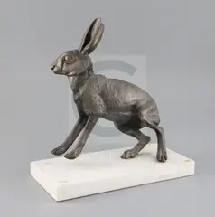 Running Hare by Sally Arnup, bronze, sold Dec 2019