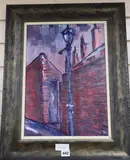 Pendle Burns Yard by James Lawrence Isherwood, oil on panel, sold Dec 2019