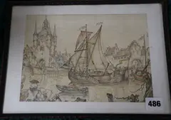 Untitled by Anton Pieck, pencil, sold Dec 2019
