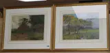 Farmhouse and landscape by Philip Eustace Stretton, watercolor, sold Nov 2019