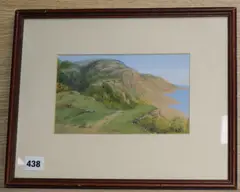 Cliffs at Hastings by Edward Gurden Dalziel, 1865, watercolour, sold Nov 2019