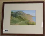 Cliffs at Hastings by Edward Gurden Dalziel, 1865, watercolour, sold Nov 2019