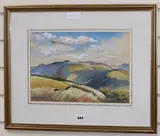 Extensive landscape by Olga Lehmann, watercolour, sold Nov 2019