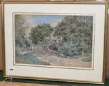 Figures on a bridge by John Blake McDonald, watercolour, sold Nov 2019