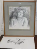 Femme au Cheveaux Defaits (Paris 1904) by Albert de Belleroche, print (other), sold Nov 2019