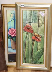 Study of two women by Eli Kobeli, 2004, mixed media and three, sold Nov 2019