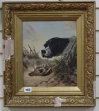 Gun dog with dead partridge by C. F. Townsend, 1893, oil on board, sold Nov 2019