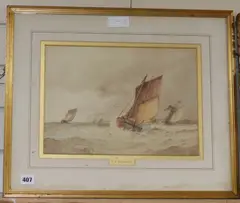 Seascape by Frederick James Aldridge, watercolour, sold Nov 2019