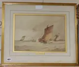 Seascape by Frederick James Aldridge, watercolour, sold Nov 2019