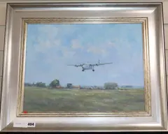 From Aden to Abingdon - Blackburn Beverley by Alan Shufflebotham, oil on board, sold Nov 2019