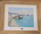 The Sunlit Harbour, Douarnenez by Ian Houston, oil on board, sold Nov 2019