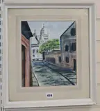 Sacré-Cœur, Paris by John Paddy Carstairs, charcoal and watercolour, sold Nov 2019