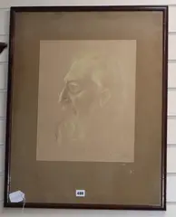 Colour chalk by Jacob Kramer, 1927, watercolor, sold Nov 2019