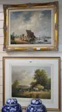Dutch landscape by Gudrun Sibbons, oil on canvas, sold Nov 2019