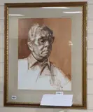 Portrait of an unknown gentleman by Stephen Ward, watercolour, sold Nov 2019