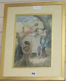Thou Visited The Earth, Thou Makest It Very Plentiful by Frank Cheyne Papé, watercolour, sold Oct 2019