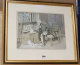 Yule Tide, Family Secrets' May 19 1886 by Frank Dadd, ink and watercolour, sold Oct 2019