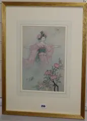 Geisha by Warwick Goble, watercolour, sold Oct 2019