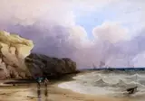 WatercolourSandown Bay5 x 7in by Thomas Sewell Robins, watercolour, sold Oct 2019