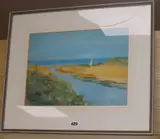 The Second Swatch, Walton on N by John Hassall, 1920, watercolour, sold Oct 2019