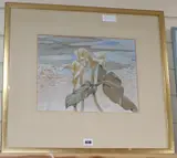 Arum Lilies by Lt. Col. C.B. Costin-Nain, oil, sold Oct 2019