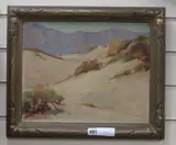 Californian desert scene by Harry Nelson Tillcock, oil on board, sold Oct 2019