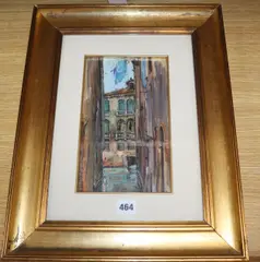 Behind Daniel Manin's House, Venice by Lynette Hemmant, oil on board, sold Oct 2019
