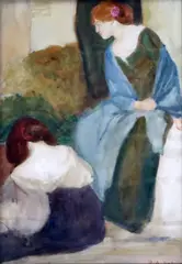 Music by the Water by Robert Anning Bell, watercolour, sold Oct 2019