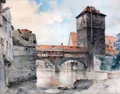 Henbergsted, Nuremberg by Lorenz Ritter, watercolour, sold Oct 2019