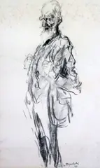 Untitled by Feliks Topolski, charcoal, sold Oct 2019
