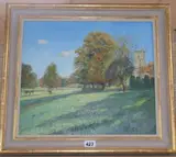 Early Morning Shadows, Thornham Park by Timothy Easton, oil on canvas, sold Oct 2019